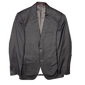 Samuelsohn Performance Loro Piana Blazer 120s Wool Sport Coat Grey 36S
